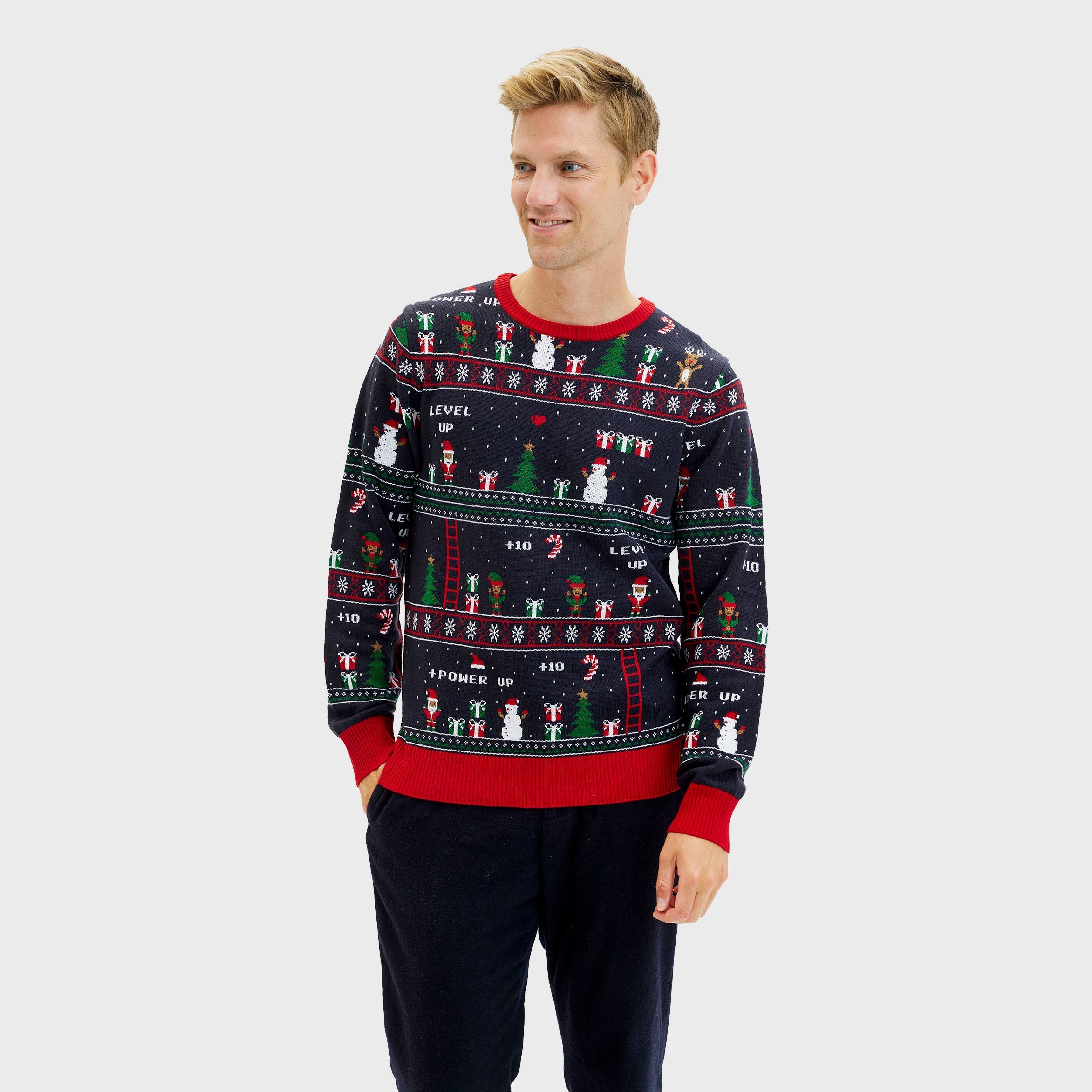 Vintage gamer Weihnachtspullover - Herren